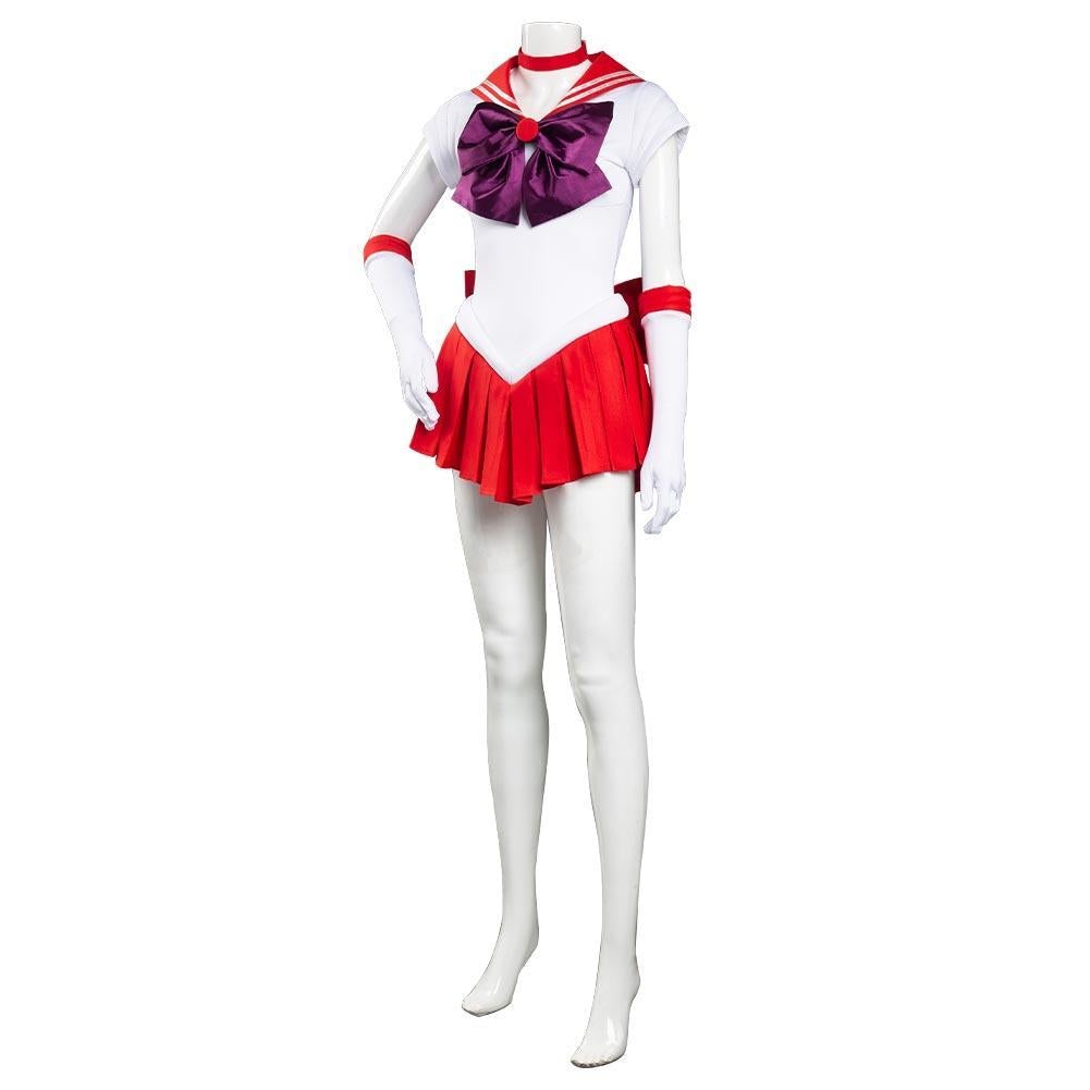Anime Sailor Moon Hino Rei Uniform Cosplay Skirt Dress Outfit Set Christmas Costume Festival Carnival
