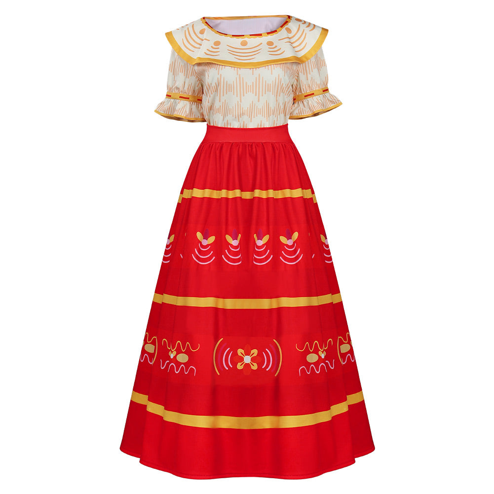 Anime Encanto Dolores Madrigal Cosplay Costume Skirt Dress Festival Carnival Christmas