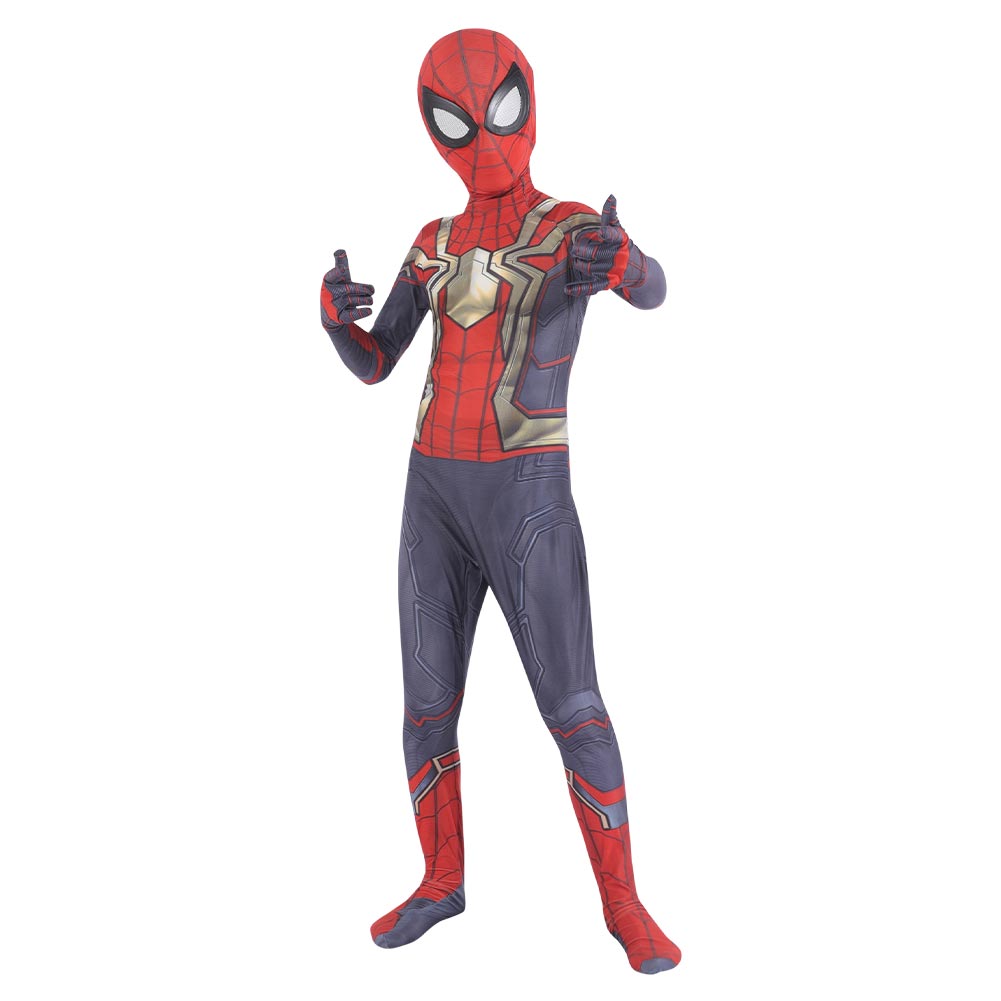 Movie Kids Spiderman Integrated Suit Bodysuit Cosplay Costume Mono Halloween Carnival