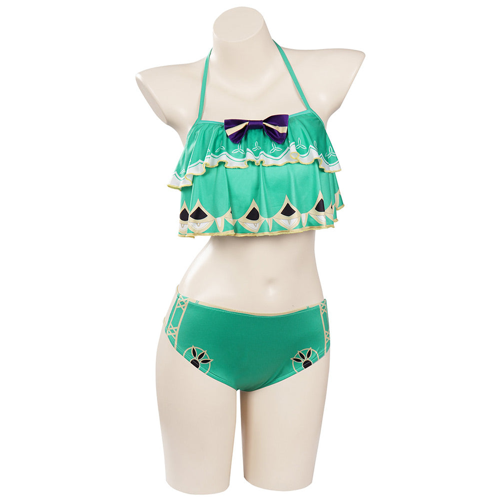 Game Genshin Impact Venti Cosplay Party Costume Swimsuit Set Festival