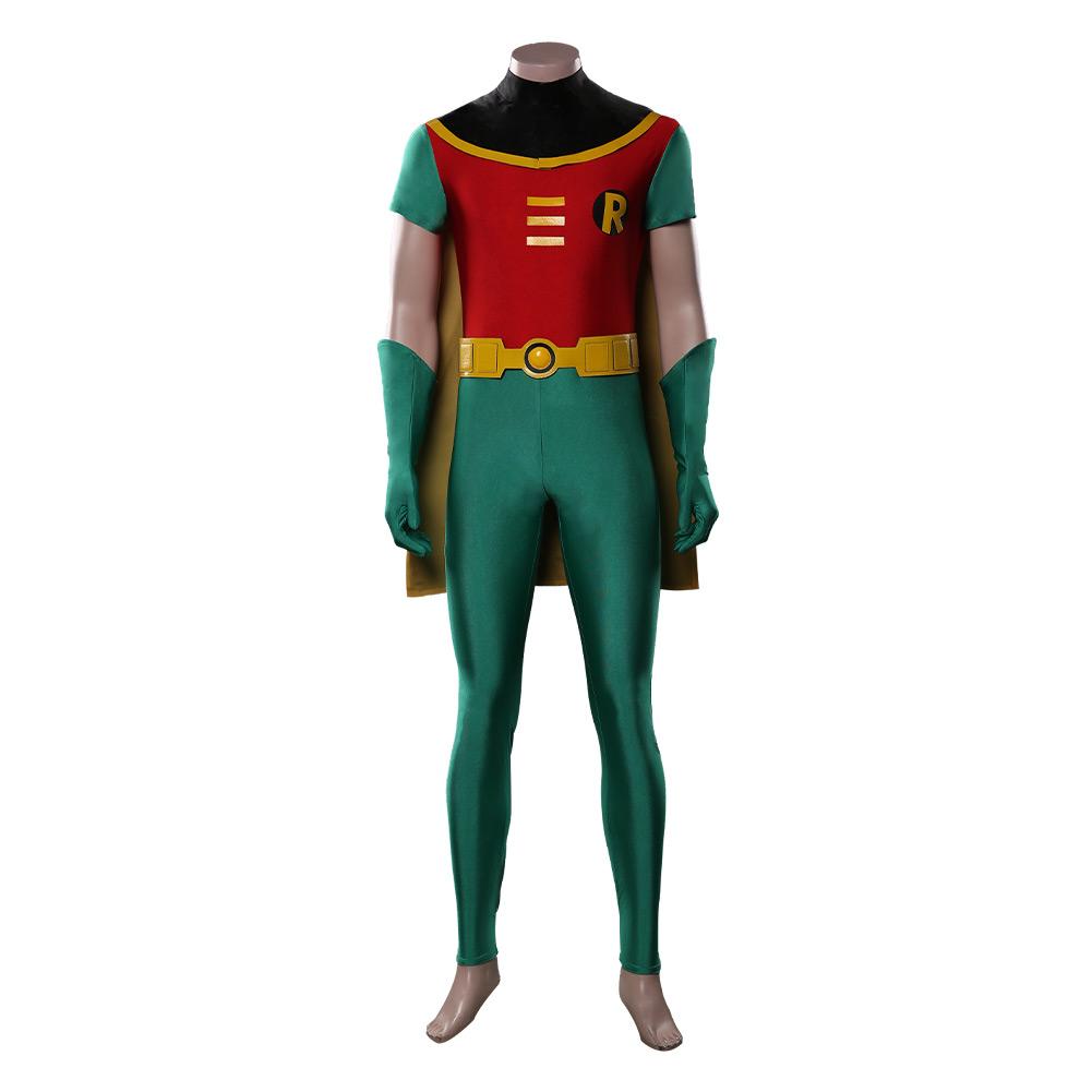 Anime Teen Titans Robin Jumpsuit Outfits Cosplay Costume Halloween Carnival Suit