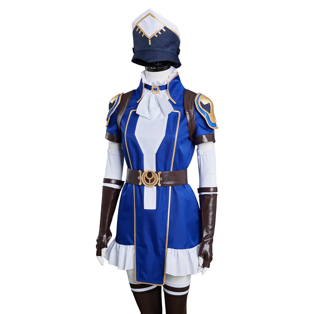 Game League of Legends lol Arcane Sheriff Piertopher Kathleen Cosplay Costume Skirt Dress Festival Carnival Christmas 
