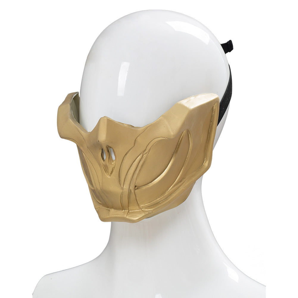 Mortal Kombat 11 Scorpion Máscara Ajustable Halloween Cosplay Accesorios Máscara para Adultos