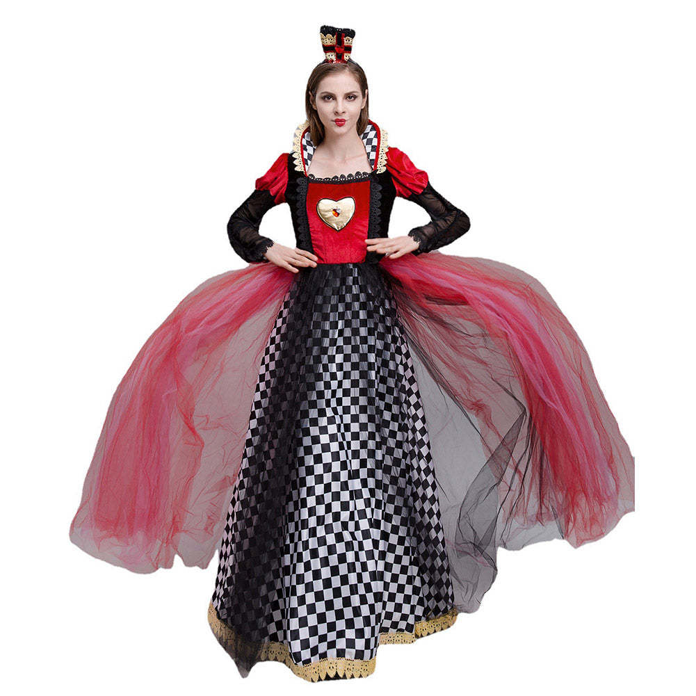 Movie Alice in Wonderland Queen Of Hearts Red Queen Cosplay Costume Ou