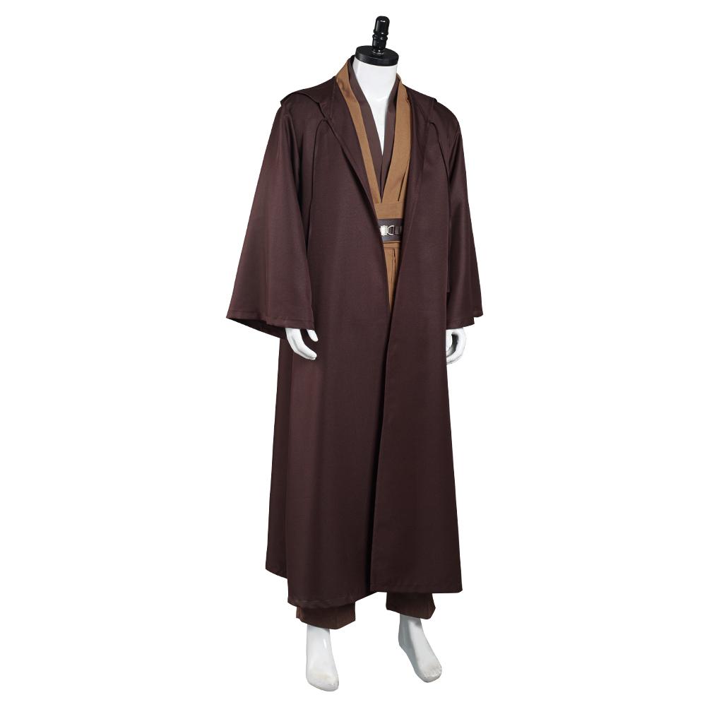 Movie Star Wars Kenobi Jedi TUNIC Cosplay Costume Brown Version