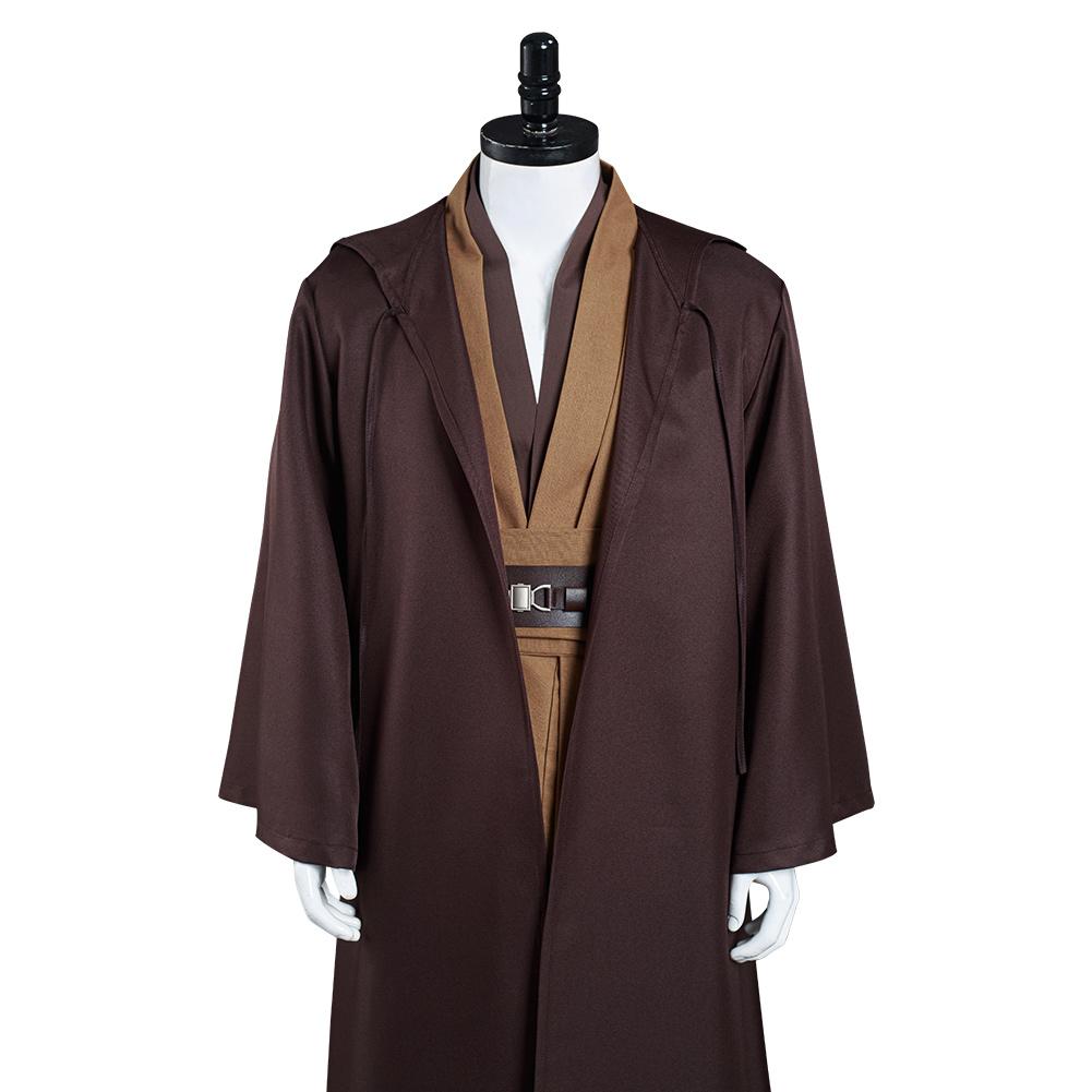 Movie Star Wars Kenobi Jedi TUNIC Cosplay Costume Brown Version