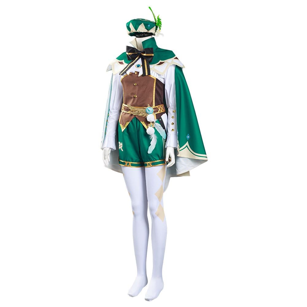 Game Genshin Impact Venti Cosplay Costume Outfit Suit Festival Christmas Carnival Party 