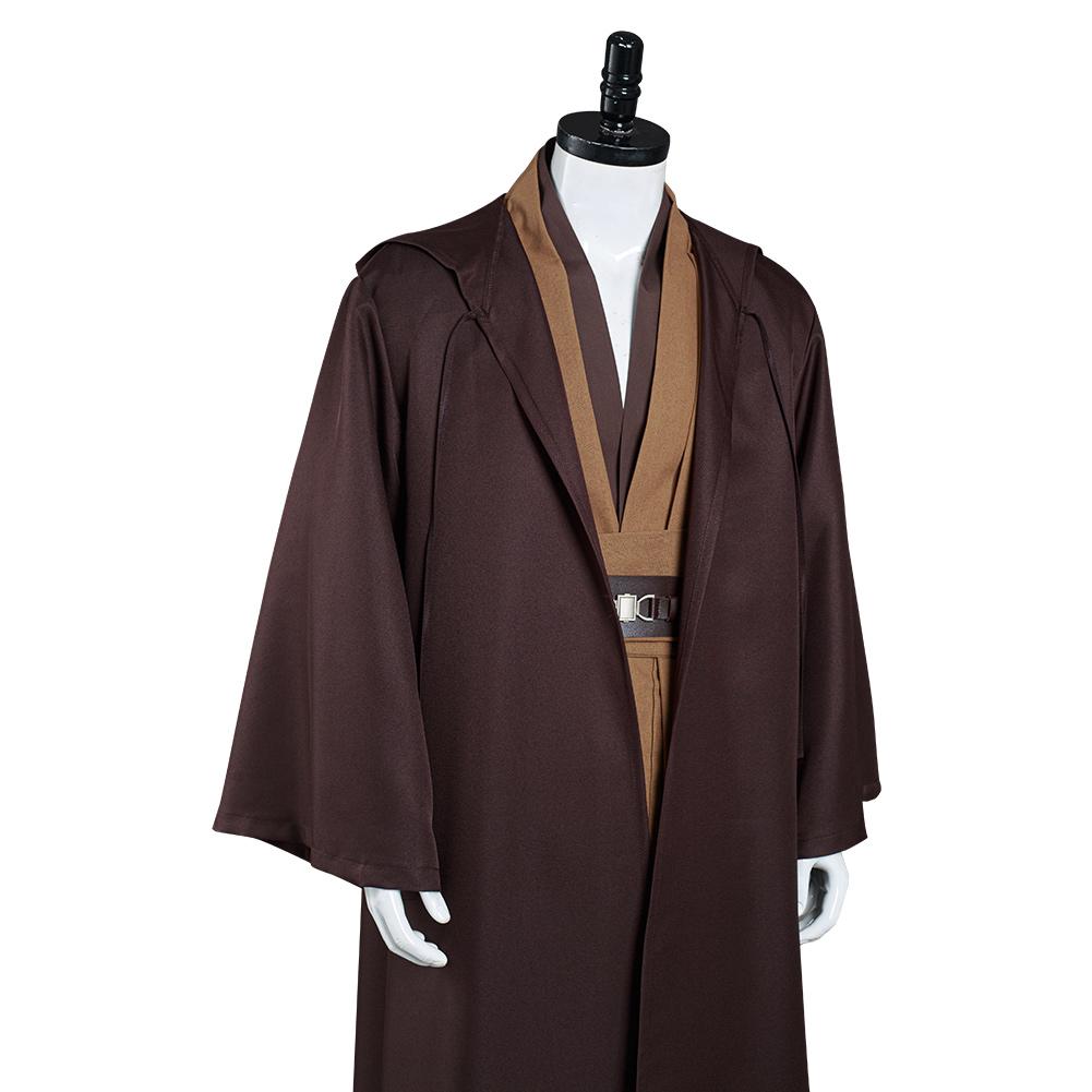 Movie Star Wars Kenobi Jedi TUNIC Cosplay Costume Brown Version