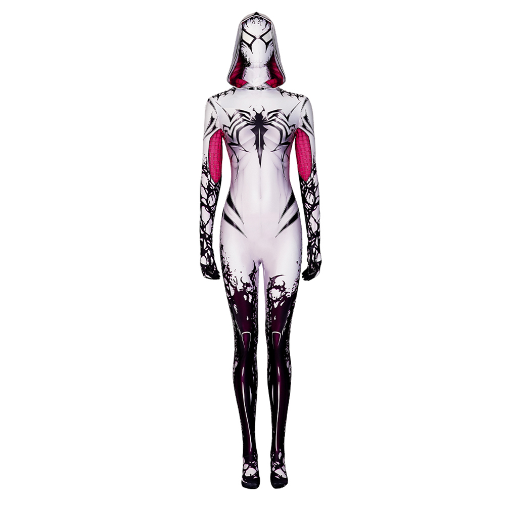 Anime Spider Man Gwen Stacy Anti-Venom Serum Cosplay Costume Jumpsuit Outfits Halloween Carnival
