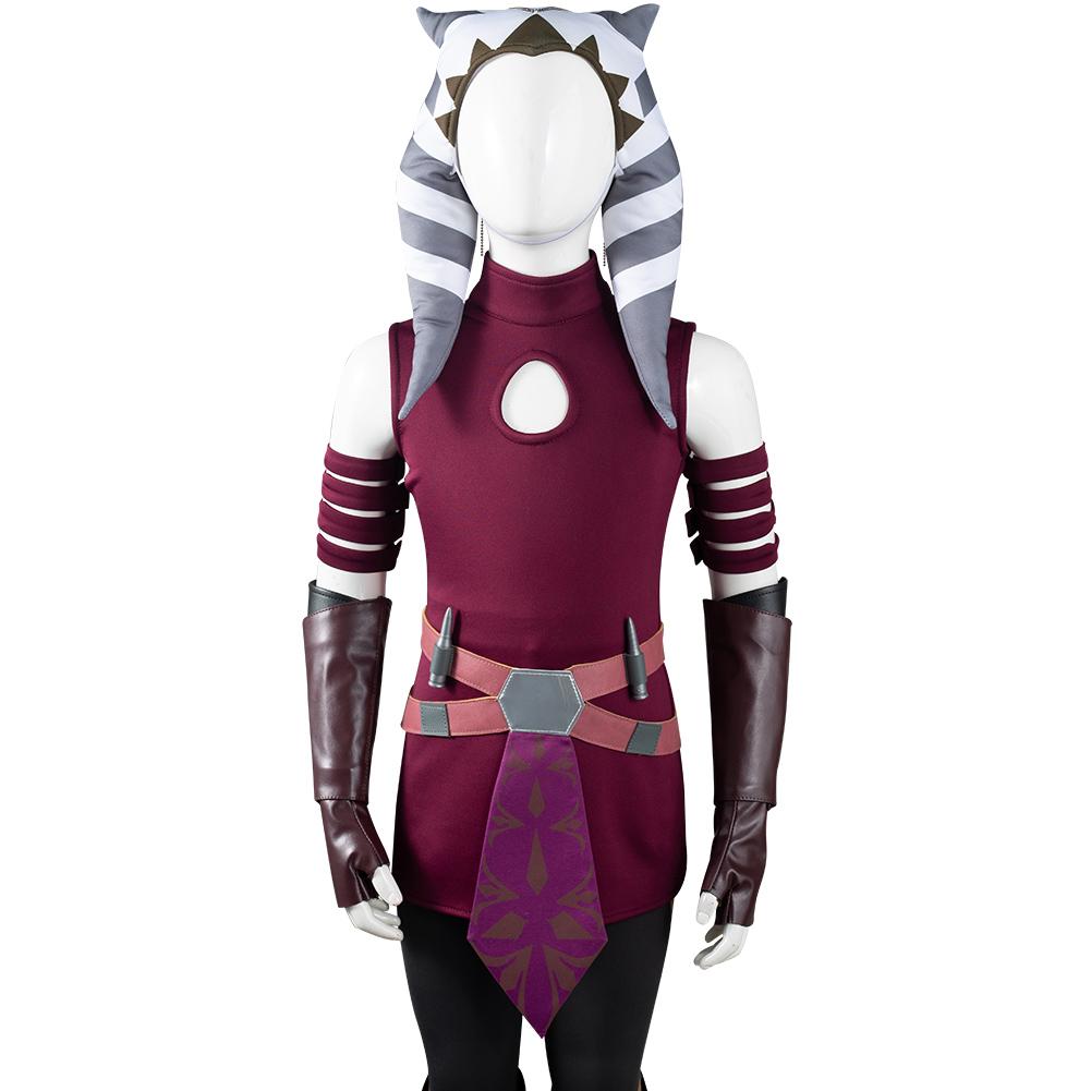 TV Star Wars: The Clone Wars Kids Children Ahsoka Tano Cosplay Costume Outfits Halloween Carnival Suit