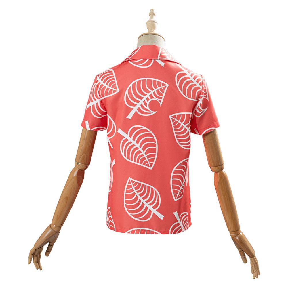 Game Animal Crossing Isabelle Cosplay Costume Women Short Sleeve Shirts Top