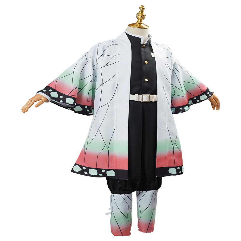Demon Slayer Kochou Shinobu Cosplay Costume Kids Children Uniform Outfit Halloween Carnival Suit