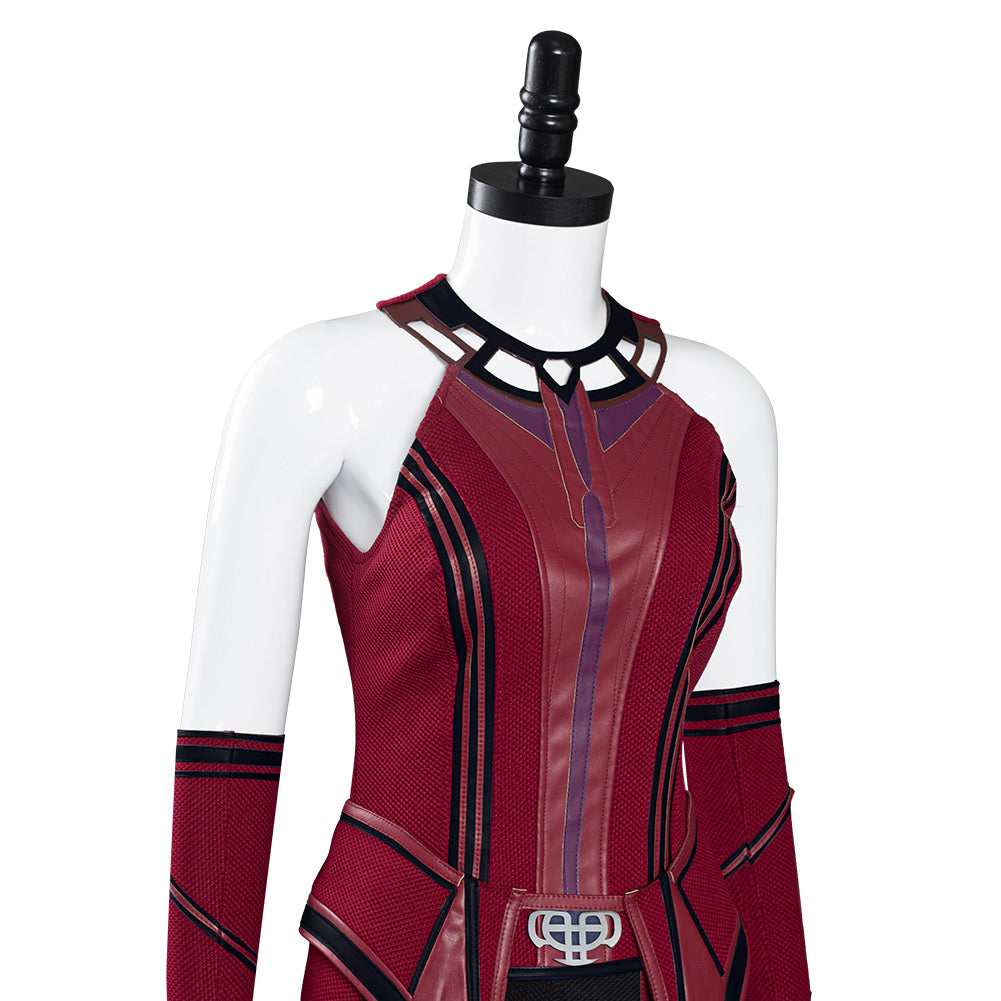 TV Wandavision Scarlet Witch Cosplay Costume Festival Party Outfit 