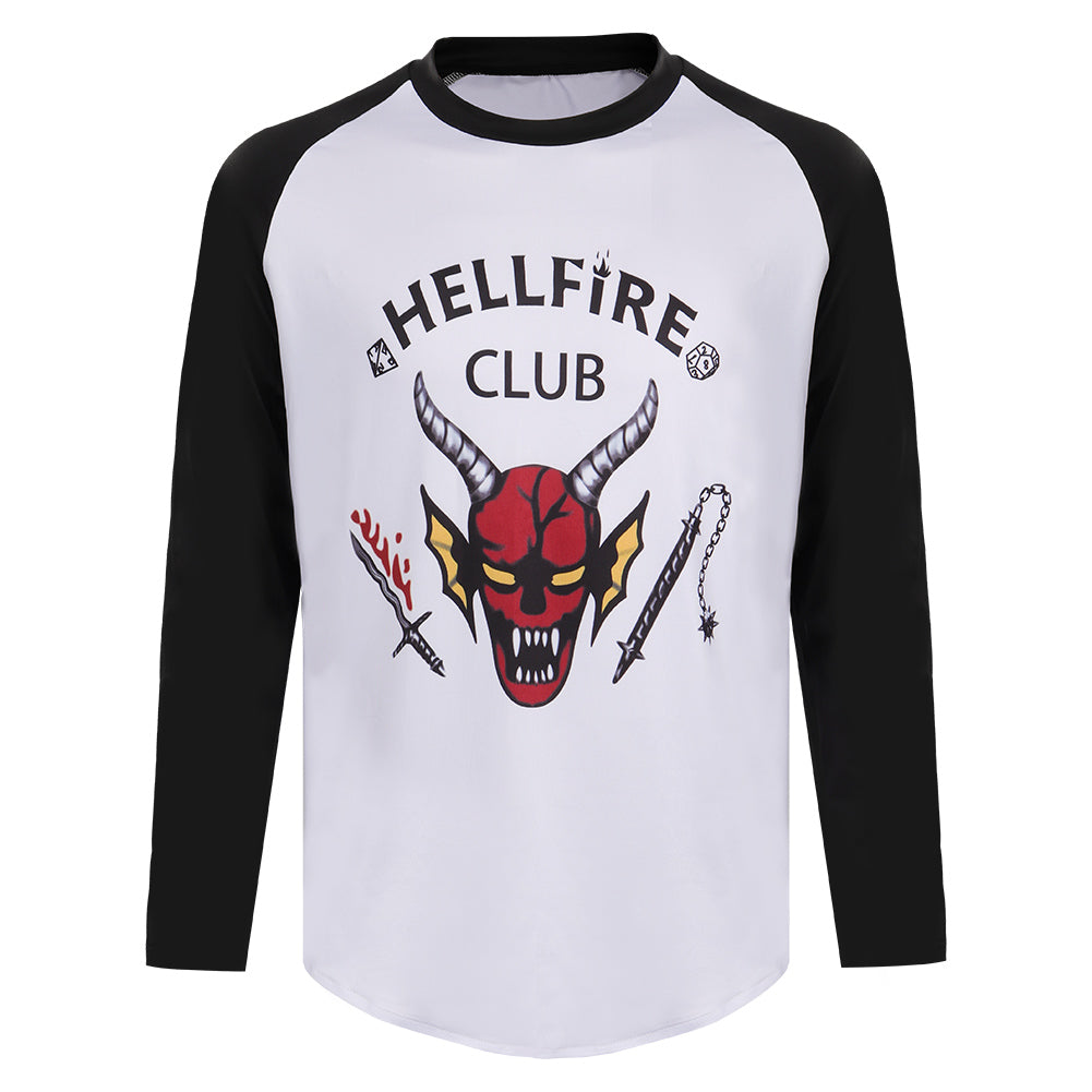 TV Stranger Things 4 Hellfire Club Sweatshirt Cosplay Christmas Festival Party 3D Printed Casual
