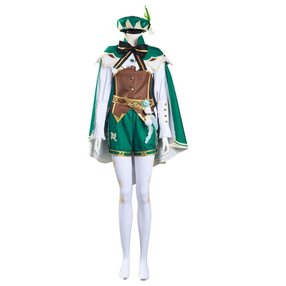 Game Genshin Impact Venti Cosplay Costume Outfit Suit Festival Christmas Carnival Party 