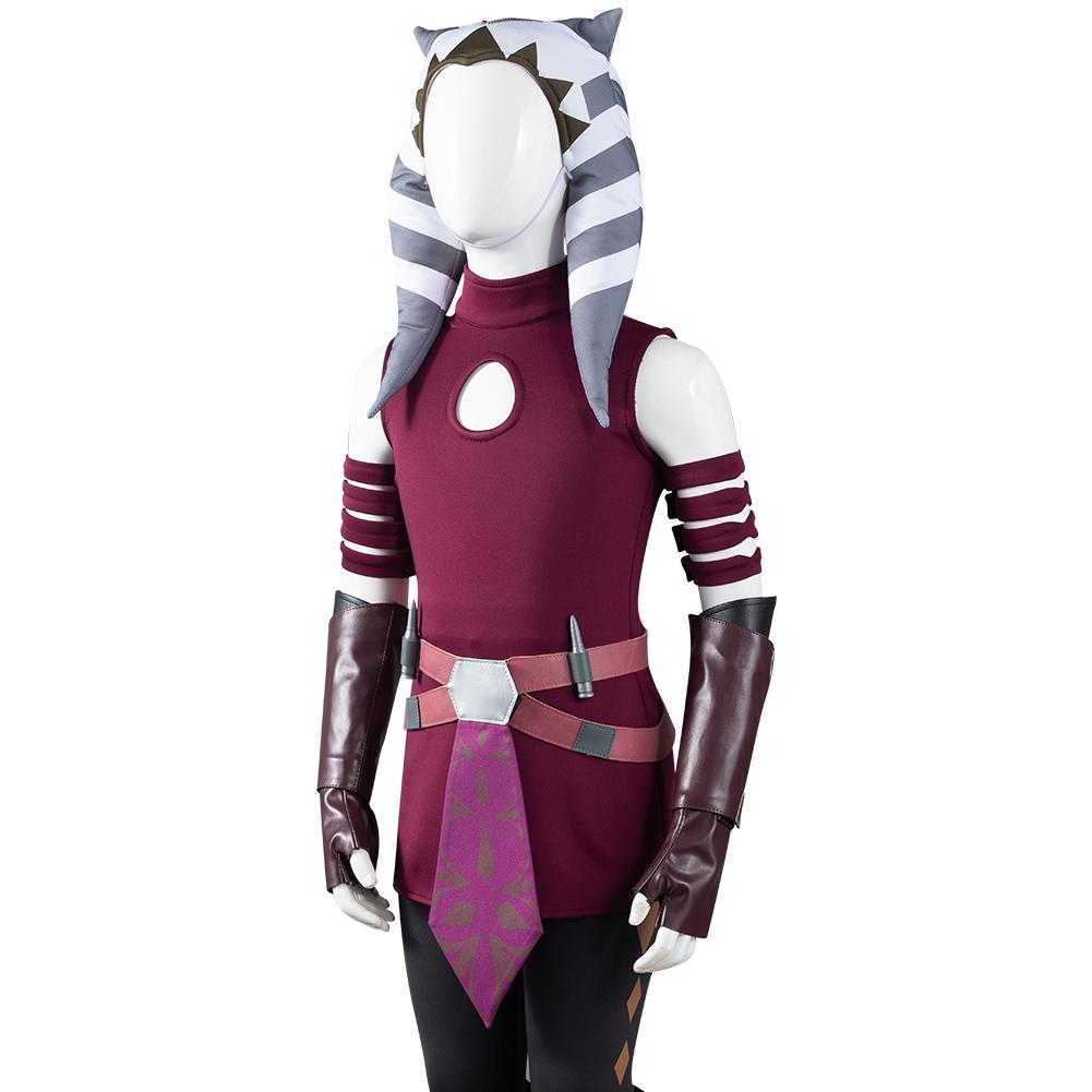 TV Star Wars: The Clone Wars Kids Children Ahsoka Tano Cosplay Costume Outfits Halloween Carnival Suit