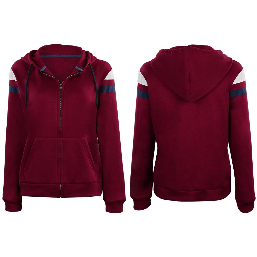 WandaVision-Scarlet Witch Hoodie Cosplay Costume Zip Up Jacket Coat Halloween Carnival Suit