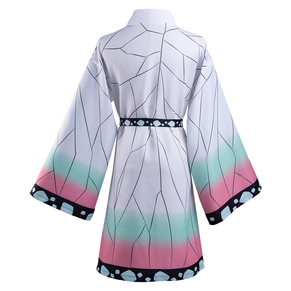 Anime Kimetsu no Yaiba Kochou Shinobu Cosplay Costume Cloak Earings Belt Outfits Halloween Carnival Suit