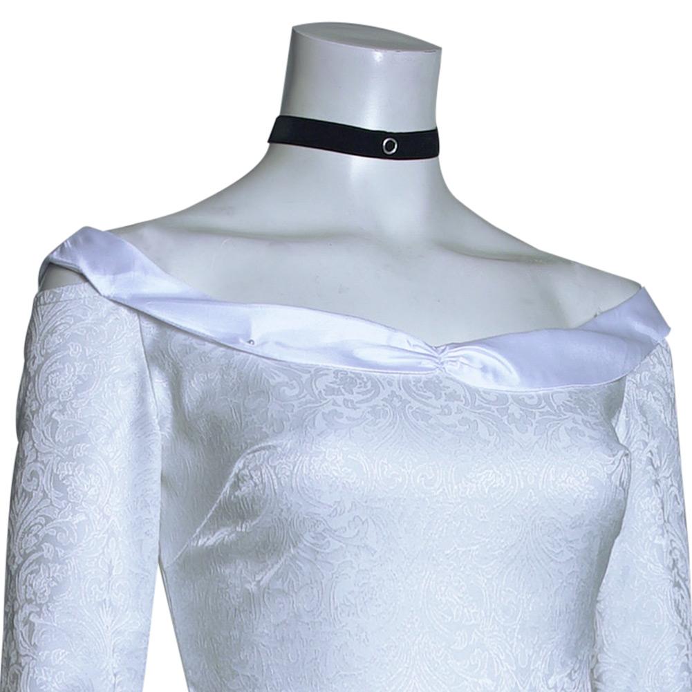 Bride of Chucky Tiffany Long Dress Outfit Cosplay Costume Halloween Carnival Suit