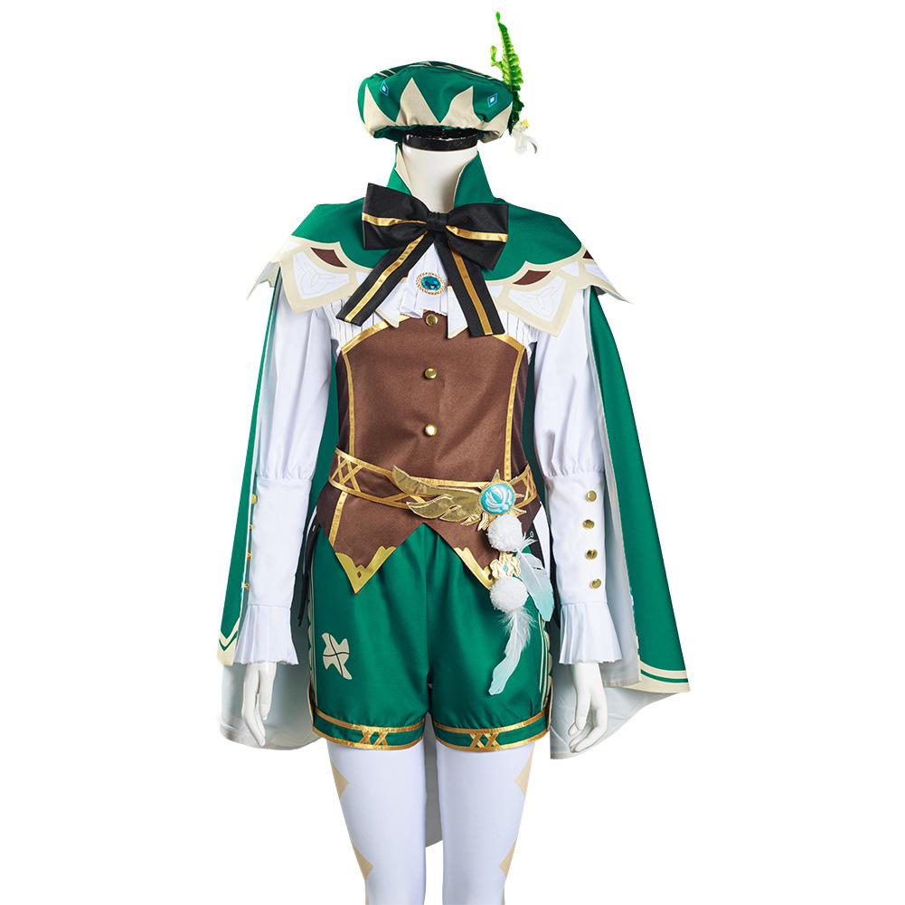Game Genshin Impact Venti Cosplay Costume Outfit Suit Festival Christmas Carnival Party 
