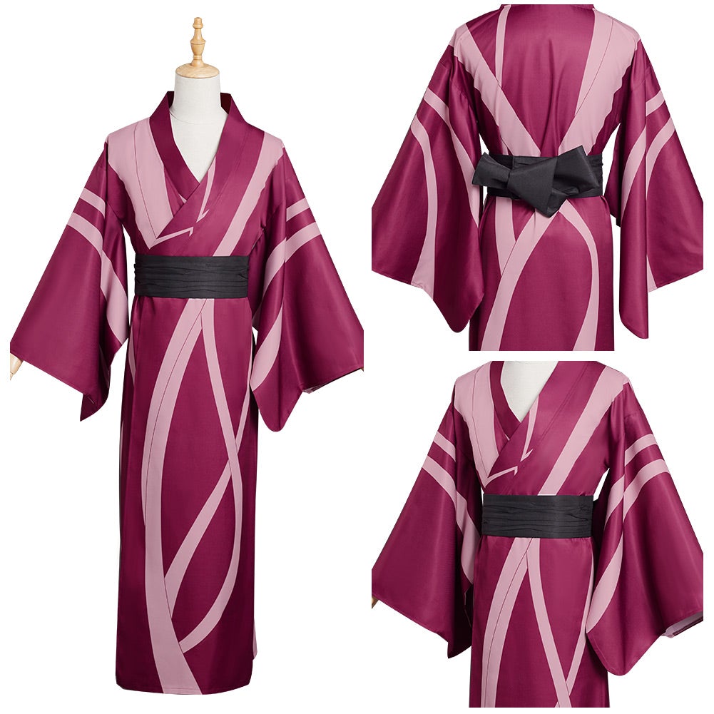 Anime Demon Slayer Uzui Tengen Kimono Cosplay Costume Skirt Dress Fest