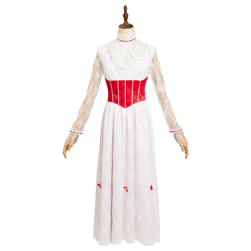 Movie Mary Poppins 1964 Mary Poppins Cosplay Costume Skirt Dress Festival Carnival Christmas