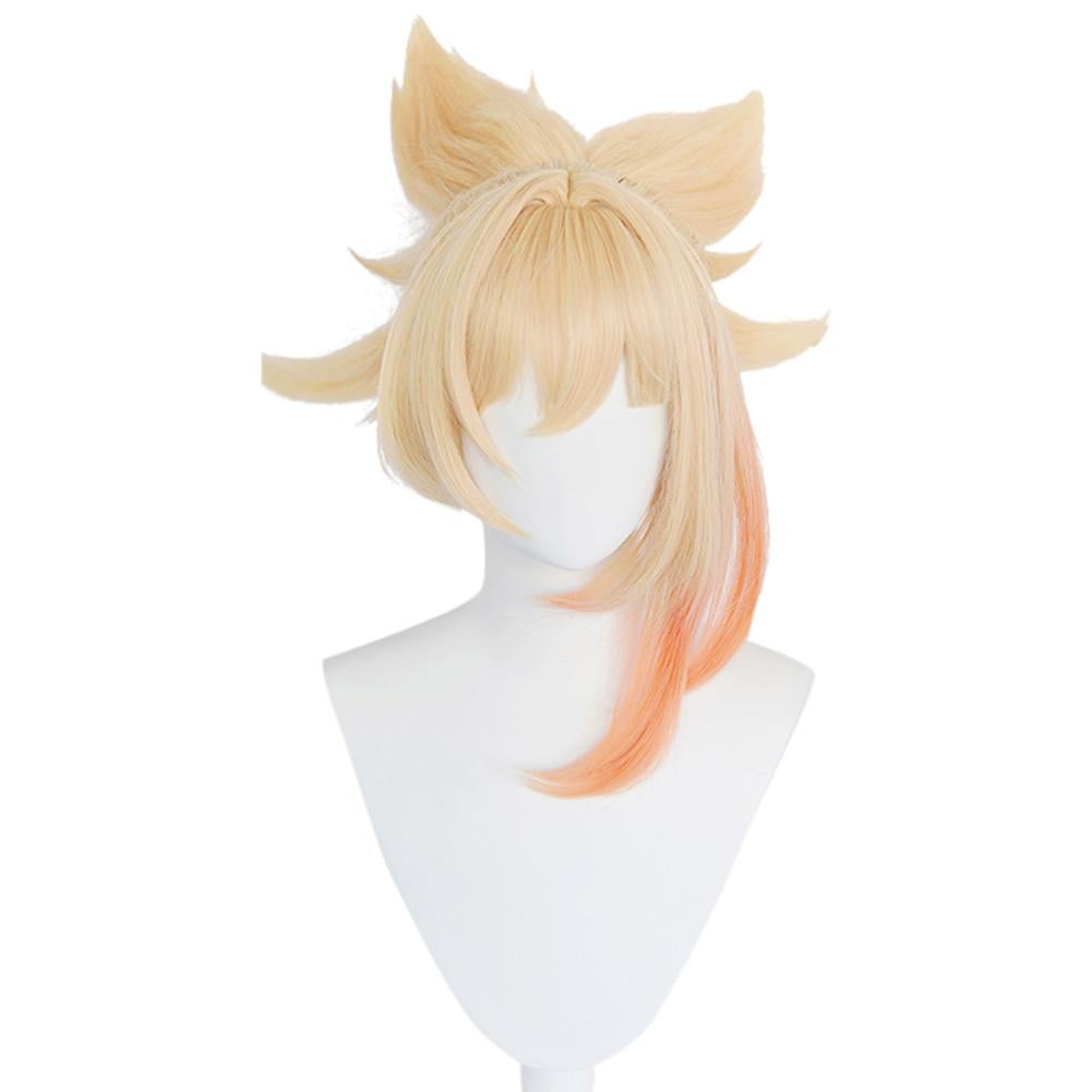Game Genshin Impact- Yoimiya Cosplay Wig Heat Resistant Synthetic Hair Carnival Halloween Party