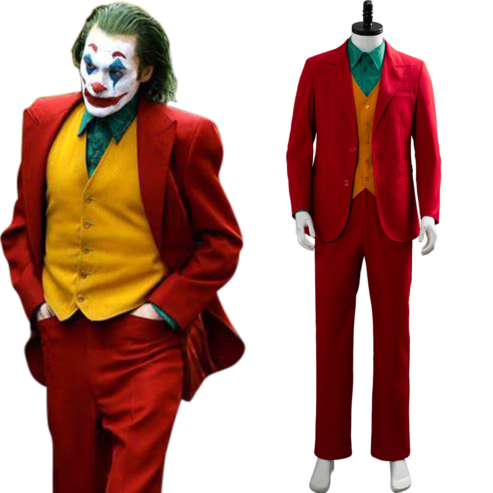 Movie Joker 2019 Joaquin Phoenix Arthur Fleck Cosplay Costume Festival Party Outfit