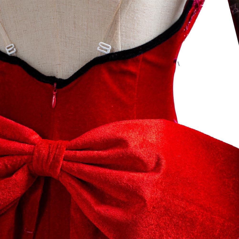 Game Final Fantasy VII Remake Aerith Aeris Gainsborough Cosplay Costume Red Party Dress Halloween