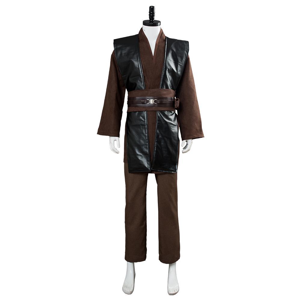 Movie Star Wars Anakin Brown Outfits Halloween Carnival Suit Cosplay Costume