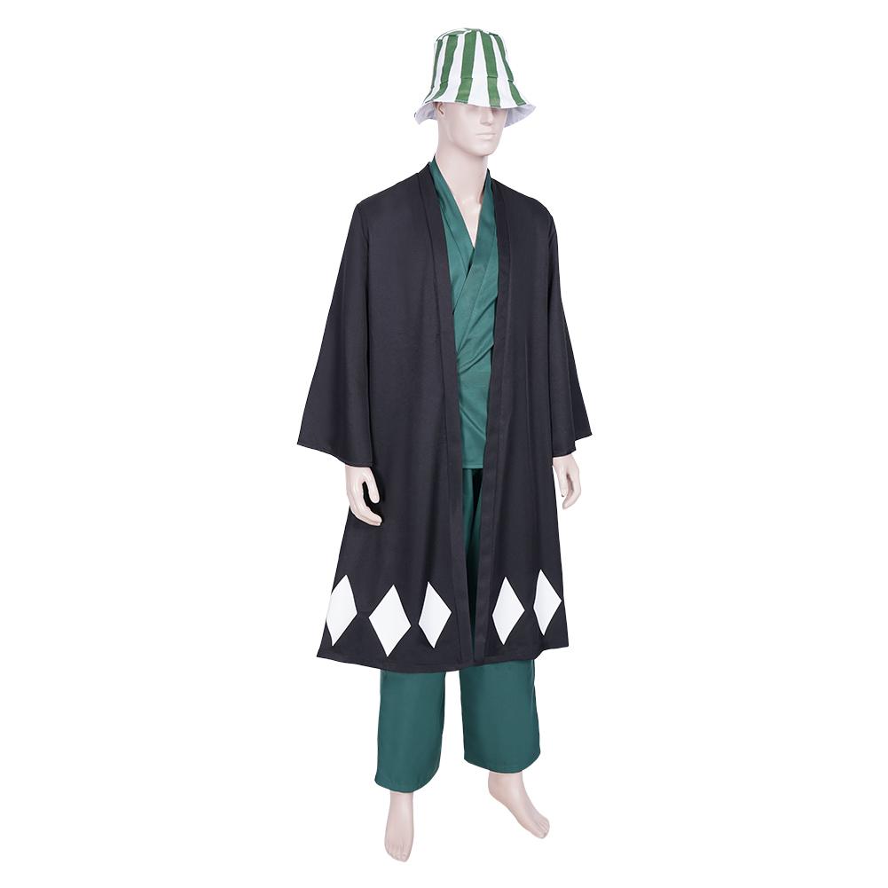 Anime Bleach Urahara Kisuke Coat Pants Hat Outfits Cosplay Costume Halloween Carnival Suit