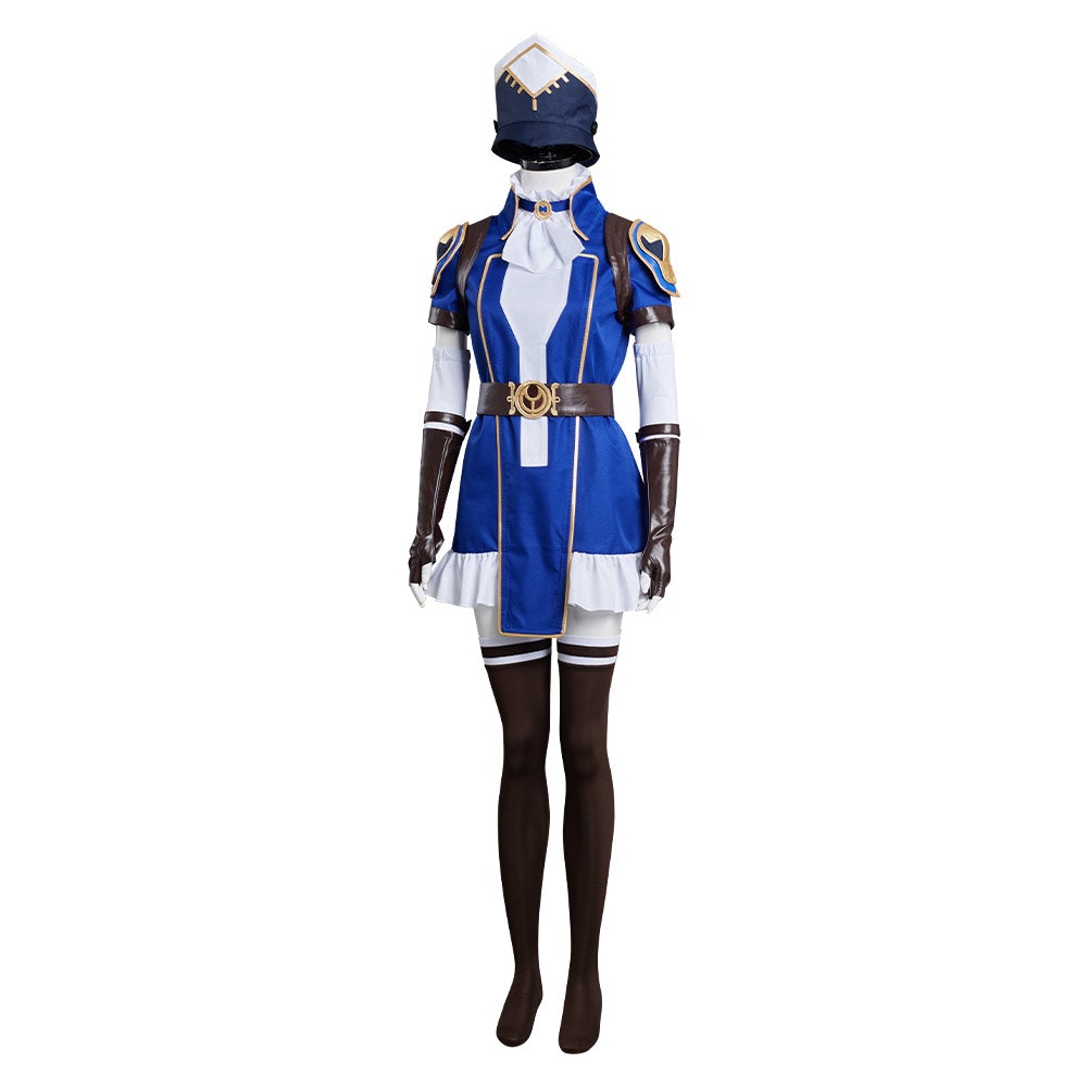 Game League of Legends lol Arcane Sheriff Piertopher Kathleen Cosplay Costume Skirt Dress Festival Carnival Christmas 
