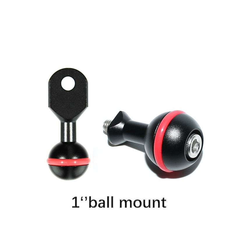 Nitescuba Diving Aluminum Ball Adaptor Flash Light Ball Mount 1 Inch Standard For Butterfly Clip Ys To Tray Torch Adapter