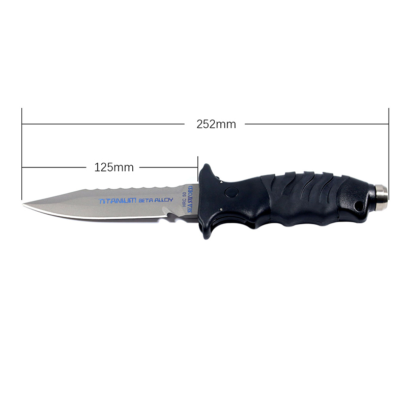 Nitescuba DK50 Military Titanium beta alloy dive Knife HRC50