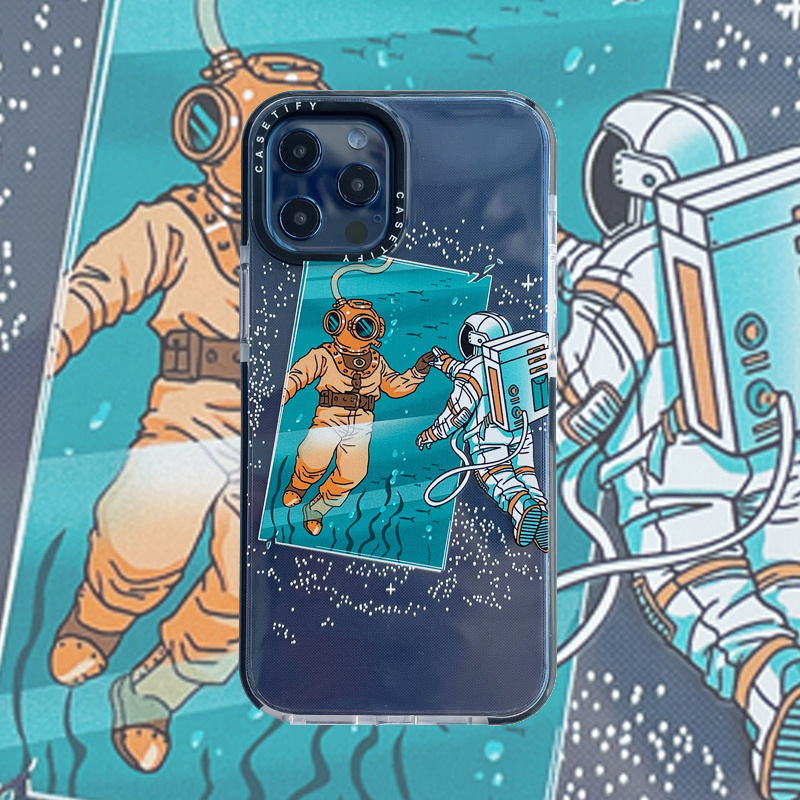 Aerospace joint name ASETIFY is suitable for iPhone6-12ProMax mobile phone case divers meet CS under the sea