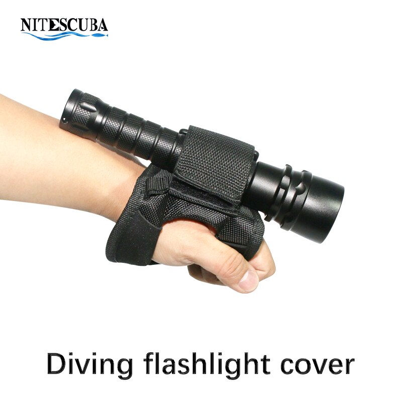 Underwater Diving Flashlight Wrist Strap Dive Torch Nylon Cover LED Torch Flashlight Holder Glove for Diving Torch