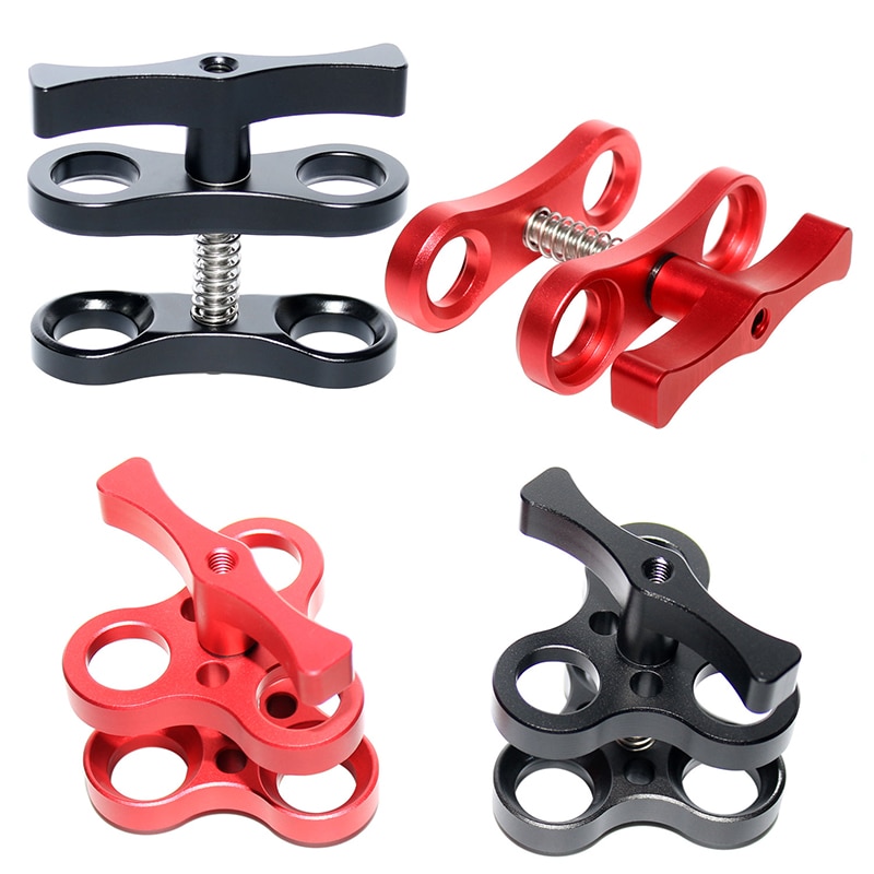 NiteScuba 2 Two Holes Clip Clamp Tripod Butterfly