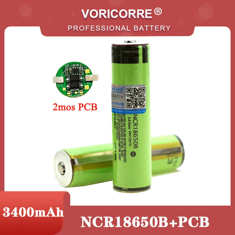 100% New Protected 18650 NCR18650B 3400mah Rechargeable battery  3.7V with PCB For Flashlight batteries
