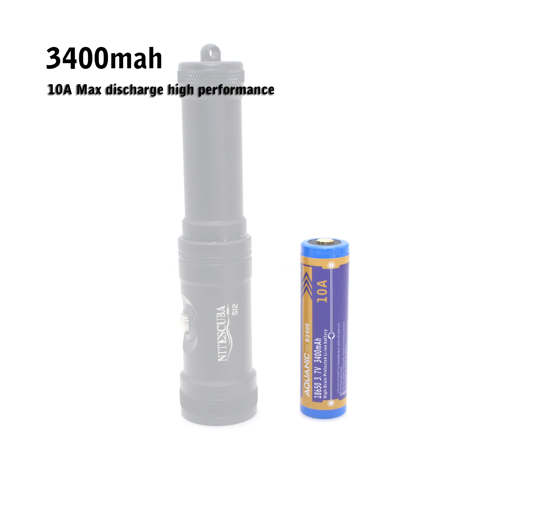 Aquanic 18650 Protected Li-ion battery that retains high voltages and 