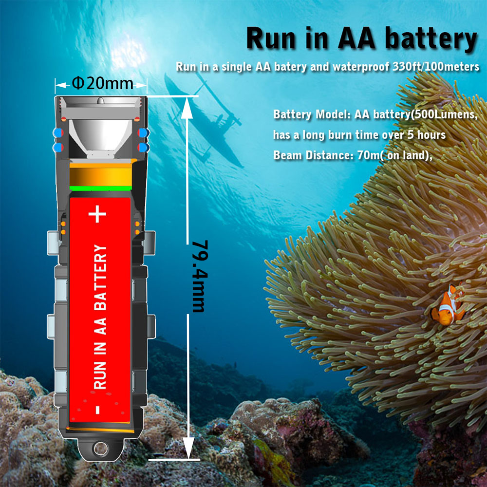 Nitescuba MS01 Mini Scuba Diving Mask Light Rotary Switch Waterproof 1