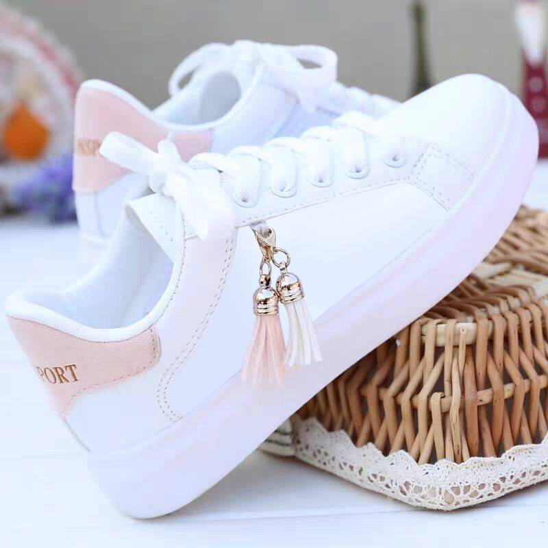 Mesh white shoes ladies fashion breathable shoes students Korean casual shoes sports shoes flat shoes womens shoes