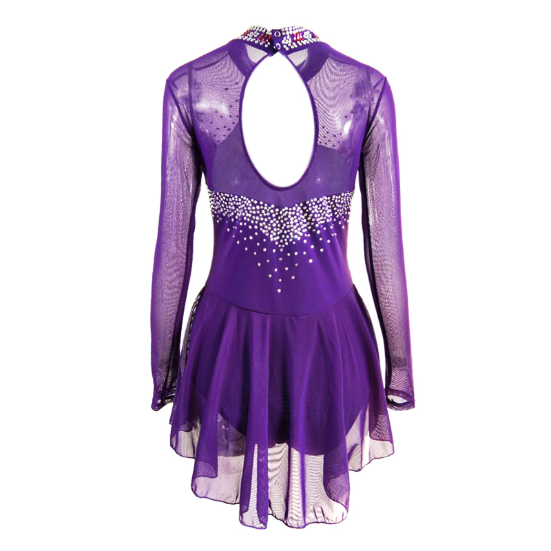 LIUHUO Ice Skating Dress Women's Girls' Stretchy Mesh High Elasticity Training Competition Skating Dance Wear Rhythmic Gymnastics Dress Kids Performance Wear Youth
