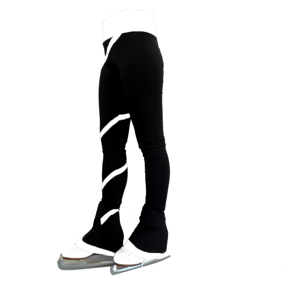 Ice Figure Skating Pants Women's Girls' Ice Skating Leggings Thin Fleece Spin Stripes High Elasticity Training Skating Wear Solid Colored Classic Long Pant Ice Skating Figure Skating / Kids