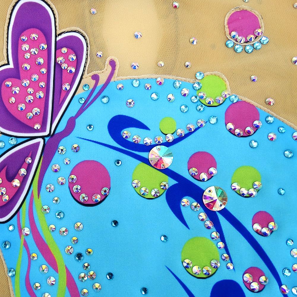 Rhythmic Gymnastics Leotards Women Girls Competition Dance Pink Blue Figure Skating Dress Training Gymnastics Artistic Leotard