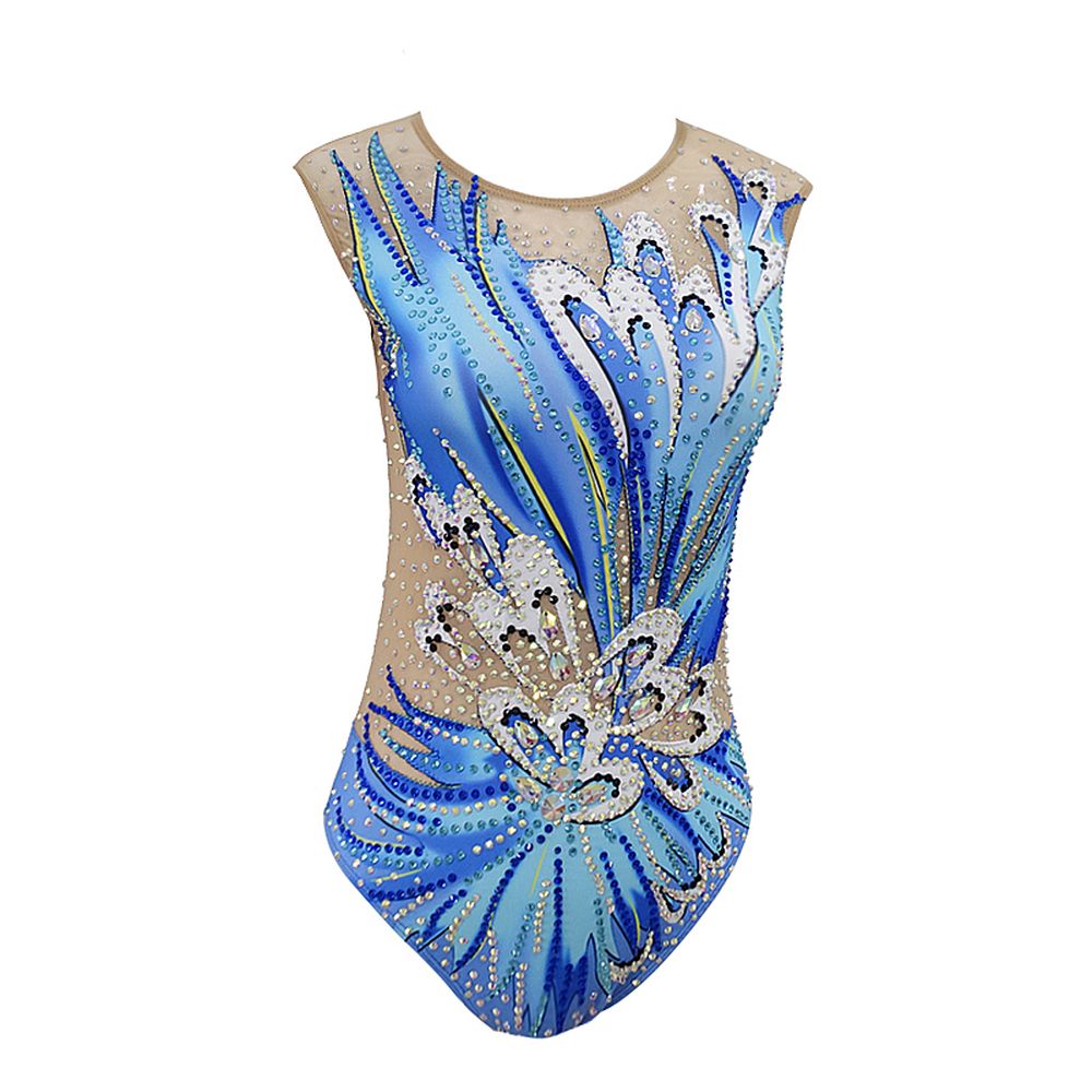 Figure Synchronized Swimming Suit Hot-Sale Spandex Gymnastics Leotards Performance Costume Dance Wear for Girls