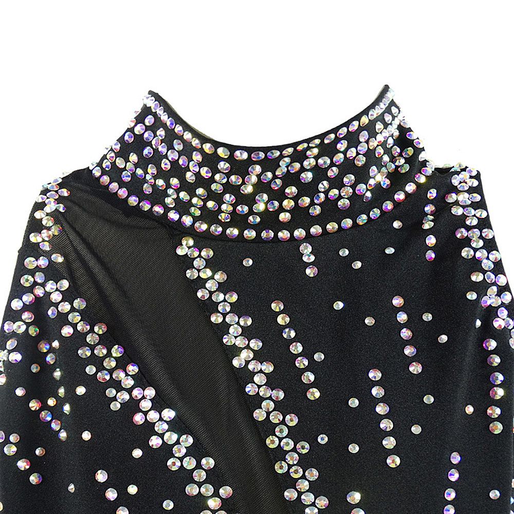 LIUHUO Figure Skating Dress Women's Girls' Black Spandex Training Competition Sleeveless Skating Wear Rhythmic Gymnastics Dress Kids Performance Wear Youth