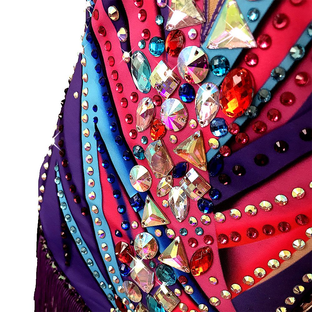 LUHUO Rhythmic Gymnastics Leotards Women's Girls' Kids Dance Yellow Kids Velvet High Elasticity Handmade Long Sleeve Competition Dance Ice Skating Dress