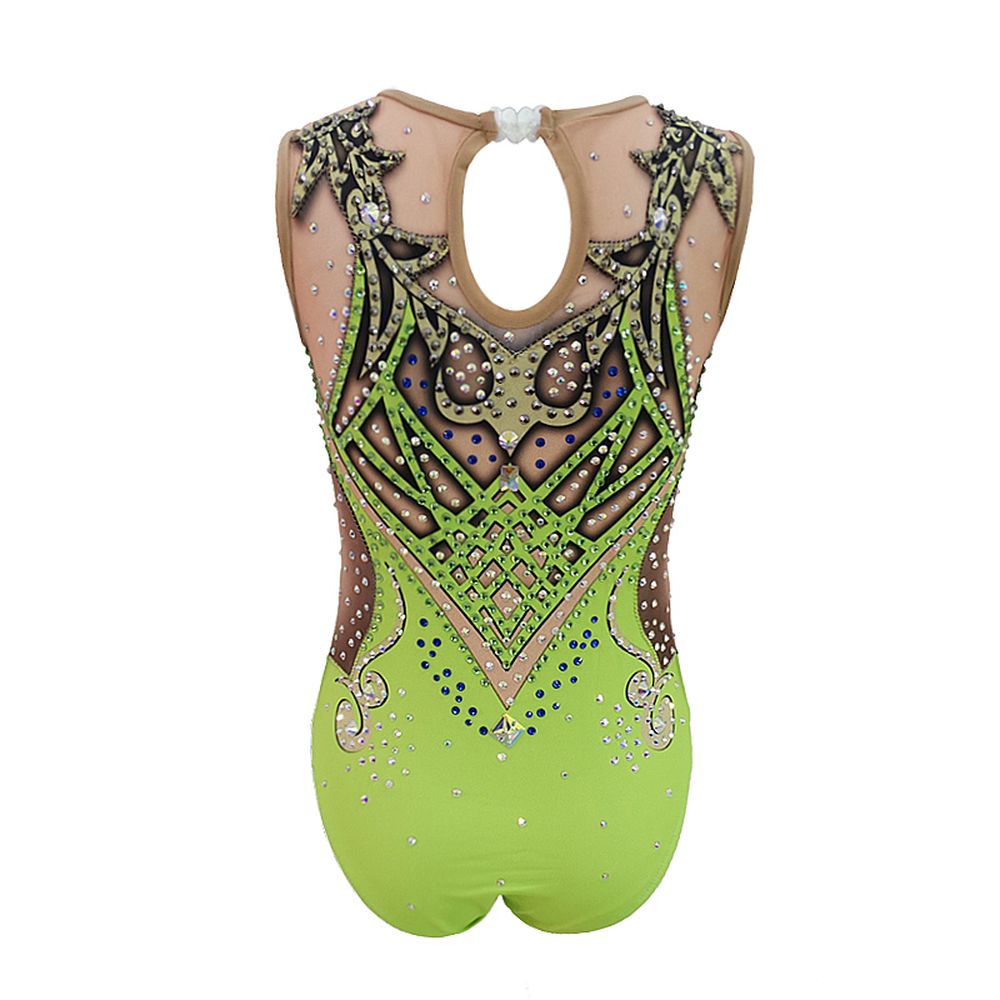 LUHUO Synchronized Swimming suit Women's Spandex Acrobatics Gymnastics Leotards Handmade Competition Dance Skating Dress