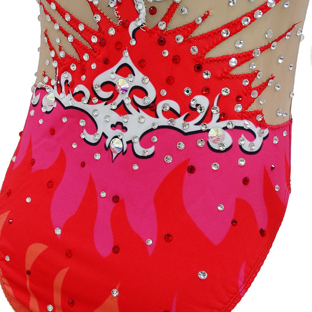 Figure Synchronized Swimming Suit Spandex Acrobatics Gymnastics Leotards for Competition Handmade Performance Costume Dance Wear