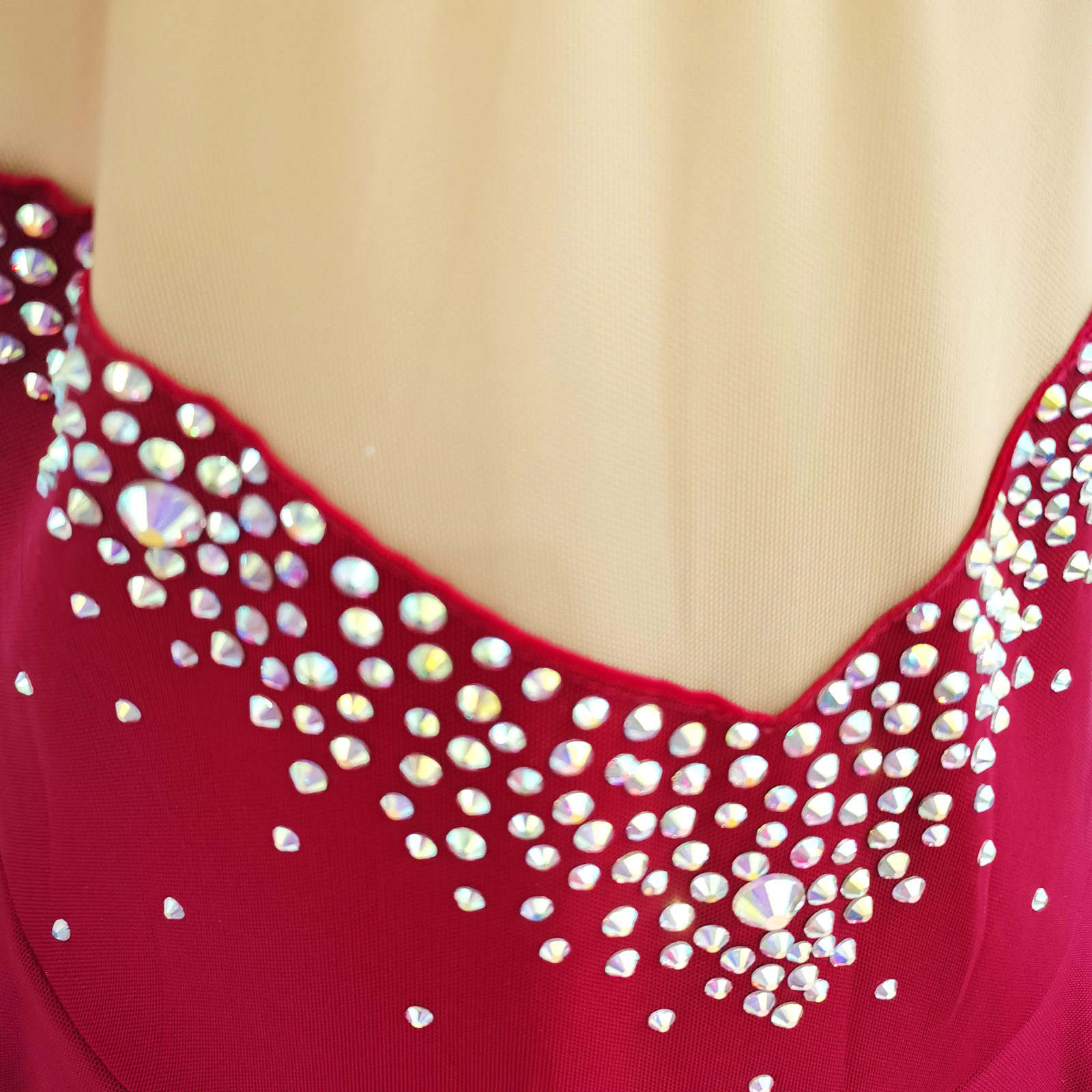 LIUHUO Handmade Figure Skating Dress Women's Girls' Ice Skating Dress Black Mesh Spandex High Elasticity Practice Competition Skating Wear Crystal / Rhinestone Long Sleeve Ice Skating Winter